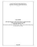 Giáo trình Thực hành khai và báo cáo thuế (Ngành: Kế toán doanh nghiệp - Trung cấp) - Trường Cao đẳng nghề Ninh Thuận