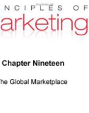 Lecture Principles of Marketing - Chapter 19