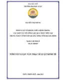 Tóm tắt Luận văn Thạc sĩ Luật kinh tế: Pháp luật về khám, chữa bệnh trong các đơn vị y tế công lập, qua thực tiễn tại Trung tâm Y tế huyện Quảng Ninh, tỉnh Quảng Bình