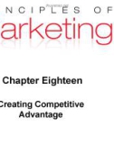 Lecture Principles of Marketing - Chapter 18