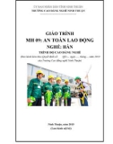 Giáo trình An toàn lao động (Ngành: Hàn - Cao đẳng) - Trường Cao đẳng nghề Ninh Thuận