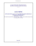 Giáo trình Quản lý tài chính nhà hàng - khách sạn (Ngành: Quản trị khách sạn - Cao đẳng) - Trường Cao đẳng nghề Ninh Thuận