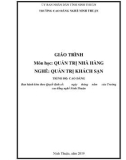 Giáo trình Quản trị nhà hàng (Ngành: Quản trị khách sạn - Cao đẳng) - Trường Cao đẳng nghề Ninh Thuận