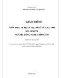 Giáo trình Hệ quản trị cơ sở dữ liệu với SQL Server (Ngành: Công nghệ thông tin - Trung cấp) - Trường Cao đẳng Xây dựng số 1