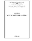 Giáo trình Quản trị nhân lực khu vực công: Phần 1 - TS. Vũ Hồng Phong