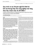 Quy trình và các khuyến nghị khi thiết kế kết cấu khung thép nhà công nghiệp một tầng theo tiêu chuẩn châu Âu EN 1993-1