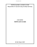 Giáo trình Thống kê xã hội: Phần 1