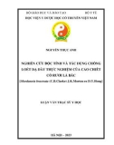 Luận văn Thạc sĩ Y học: Nghiên cứu độc tính và tác dụng chống loét dạ dày thực nghiệm của cao chiết cỏ rươi lá bắc [Murdannia bracteata (C.B.Clarke) J.K.Morton ex D.Y.Hong]