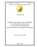 Luận văn Thạc sĩ Y học: Nghiên cứu độc tính cấp, bán trường diễn và tác dụng chống loét dạ dày của cao chiết từ cây trai hoa trần (Murdannia nudiflora (L.) Bernan) trên thực nghiệm