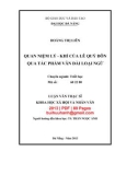 Luận văn Thạc sĩ Khoa học xã hội và nhân văn: Quan niệm Lý - Khí của Lê Quý Đôn qua tác phẩm Vân đài loại ngữ