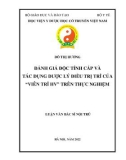 Luận văn Thạc sĩ Bác sĩ Nội trú: Đánh giá độc tính cấp và tác dụng dược lý điều trị trĩ của Viên trĩ HV trên thực nghiệm