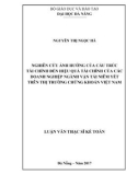 Luận văn Thạc sĩ Kế toán: Nghiên cứu ảnh hưởng của cấu trúc tài chính đến hiệu quả tài chính của các doanh nghiệp ngành vận tải niêm yết trên thị trường chứng khoán Việt Nam