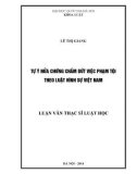 Luận văn Thạc sĩ Luật học: Tự ý nửa chừng chấm dứt việc phạm tội theo luật hình sự Việt Nam