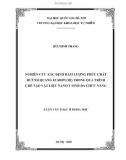 Luận văn Thạc sĩ Khoa học: Nghiên cứu xác định hàm lượng phức chất huỳnh quang europi (III) trong quá trình chế tạo vật liệu nano y sinh đa chức năng