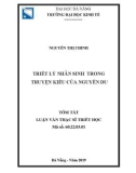 Tóm tắt Luận văn Thạc sĩ Triết học: Triết lý nhân sinh trong Truyện Kiều của Nguyễn Du