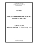 Luận văn Thạc sĩ Ngôn ngữ, văn học và văn hóa Việt Nam: Động từ hai diễn tố trong tiếng Việt (có so sánh với tiếng Trung)