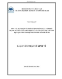 Luận văn Thạc sĩ Kinh tế: Một vài bàn luận về thời lượng giảng dạy và thực trạng nghiên cứu khoa học của giảng viên tại trường đại học công nghiệp thành phố Hồ Chí Minh