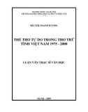 Luận văn Thạc sĩ Văn học: Thể thơ tự do trong thơ trữ tình Việt Nam 1975-2000