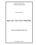 Luận văn Thạc sĩ Ngữ văn: Đặc sắc tản văn Y Phương