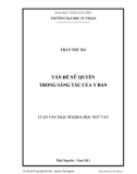 Luận văn Thạc sĩ Khoa học Ngữ văn: Vấn đề nữ quyền trong sáng tác của Y Ban