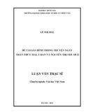 Luận văn Thạc sĩ Văn học: Đề tài gia đình trong truyện ngắn Trần Thùy Mai, Y Ban và Nguyễn Thị Thu Huệ