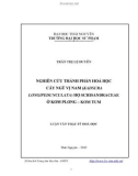 Luận văn Thạc sĩ Hóa học: Nghiên cứu thành phần hoá học cây ngũ vị nam (Kadsura Longipedunculata) họ schisandraceae ở Kom Plong – Kom Tum