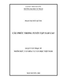 Luận văn Thạc sĩ Ngôn ngữ, Văn hóa và Văn học Việt Nam: Câu phức trong Tuyển tập Nam Cao