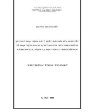 Luận văn Thạc sĩ Quản lý giáo dục: Quản lý hoạt động lấy ý kiến phản hồi của sinh viên về hoạt động giảng dạy của giảng viên theo hướng đảm bảo chất lượng tại Học viện An ninh nhân dân