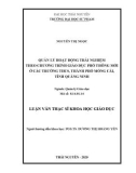 Luận văn Thạc sĩ Khoa học giáo dục: Quản lý hoạt động trải nghiệm theo Chương trình giáo dục phổ thông mới ở các trường THCS thành phố Móng Cái, tỉnh Quảng Ninh