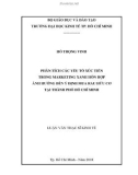 Luận văn Thạc sĩ Kinh tế: Phân tích các yếu tố xúc tiến trong marketing xanh hỗn hợp ảnh hưởng đến ý định mua rau hữu cơ tại thành phố Hồ Chí Minh