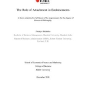 Doctoral thesis of Philosophy: The role of attachment in endorsements