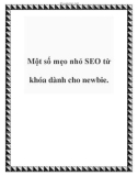 Một số mẹo nhỏ SEO từ khóa dành cho newbie.