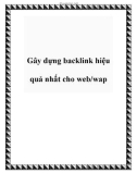 Gây dựng backlink hiệu quả nhất cho web/wap