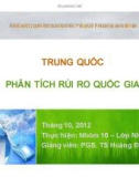 Tiểu luận: Trung Quốc phân tích rủi ro quốc gia