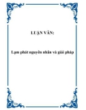 LUẬN VĂN: Lạm phát nguyên nhân và giải pháp