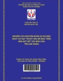 Luận văn Thạc sĩ Kỹ thuật xây dựng: Nghiên cứu nguyên nhân và dự báo nguy cơ sạt trượt sâu đê bao trên nền sét yếu bão hòa tỉnh An Giang