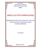 Khóa luận tốt nghiệp: Tình hình thực hiện Chương trình nông thôn mới tại xã Quảng Phước, huyện Quảng Điền, tỉnh Thừa Thiên Huế