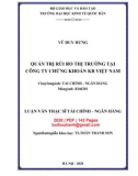 Luận văn thạc sĩ Tài chính ngân hàng: Quản trị rủi ro thị trường tại Công ty chứng khoán KB Việt Nam