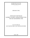 Luận văn Thạc sĩ Quản trị công nghệ và Phát triển doanh nghiệp: Áp dụng quản trị tinh gọn tại phòng Tài chính - Kế hoạch thành phố Bắc Ninh