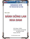 Tiểu luận : Phát triển sản phẩm bánh bông lan nha đam