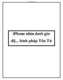 iPhone nhìn dưới góc độ... binh pháp Tôn Tử