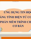 Bài giảng môn Tin 7 bài 1 sách Cánh diều: Làm quen với bảng tính điện tử