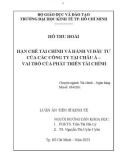 Tóm tắt Luận án Tiến sĩ Tài chính – Ngân hàng: Hạn chế tài chính và hành vi đầu tư của các công ty tại Châu Á – vai trò của phát triển tài chính