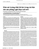 Khảo sát trường nhiệt độ bên trong cấu kiện tấm sàn phẳng ở giai đoạn tuổi sớm