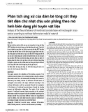 Phân tích ứng xử của dầm bê tông cốt thép tiết diện chữ nhật chịu uốn phẳng theo mô hình biến dạng phi tuyến vật liệu