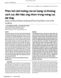 Phân tích ảnh hưởng của số lượng và khoảng cách cọc đến hiệu ứng nhóm trong móng cọc đài thấp