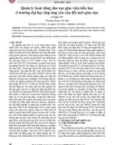 Quản lý hoạt động đào tạo giáo viên tiểu học ở trường đại học đáp ứng yêu cầu đổi mới giáo dục