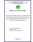 XÂY DỰNG QUY TRÌNH KỸ THUẬT TÁCH CHIẾT, KHẢO SÁT TÍNH KHÁNG KHUẨN VÀ KHẢ NĂNG CHỐNG OXY HÓA CỦA MỘT SỐ HỢP CHẤT THỨ CẤP TỪ LÁ CÂY XUÂN HOA (Pseudranthemum palatiferum)
