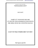 Luận văn Thạc sĩ Khoa học Vật chất: Nghiên cứu thành phần hóa học cây kim tiền thảo (Desmodium styracifolium (Osb.) Merr.) thuộc họ cánh bướm Fabaceae