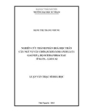 Luận văn Thạc sĩ Hoá học: Nghiên cứu thành phần hoá học thân cây Ngũ vị vảy chồi (Schisandra perulata Gagnep.), họ Schisandraceae ở Sapa - Lào Cai